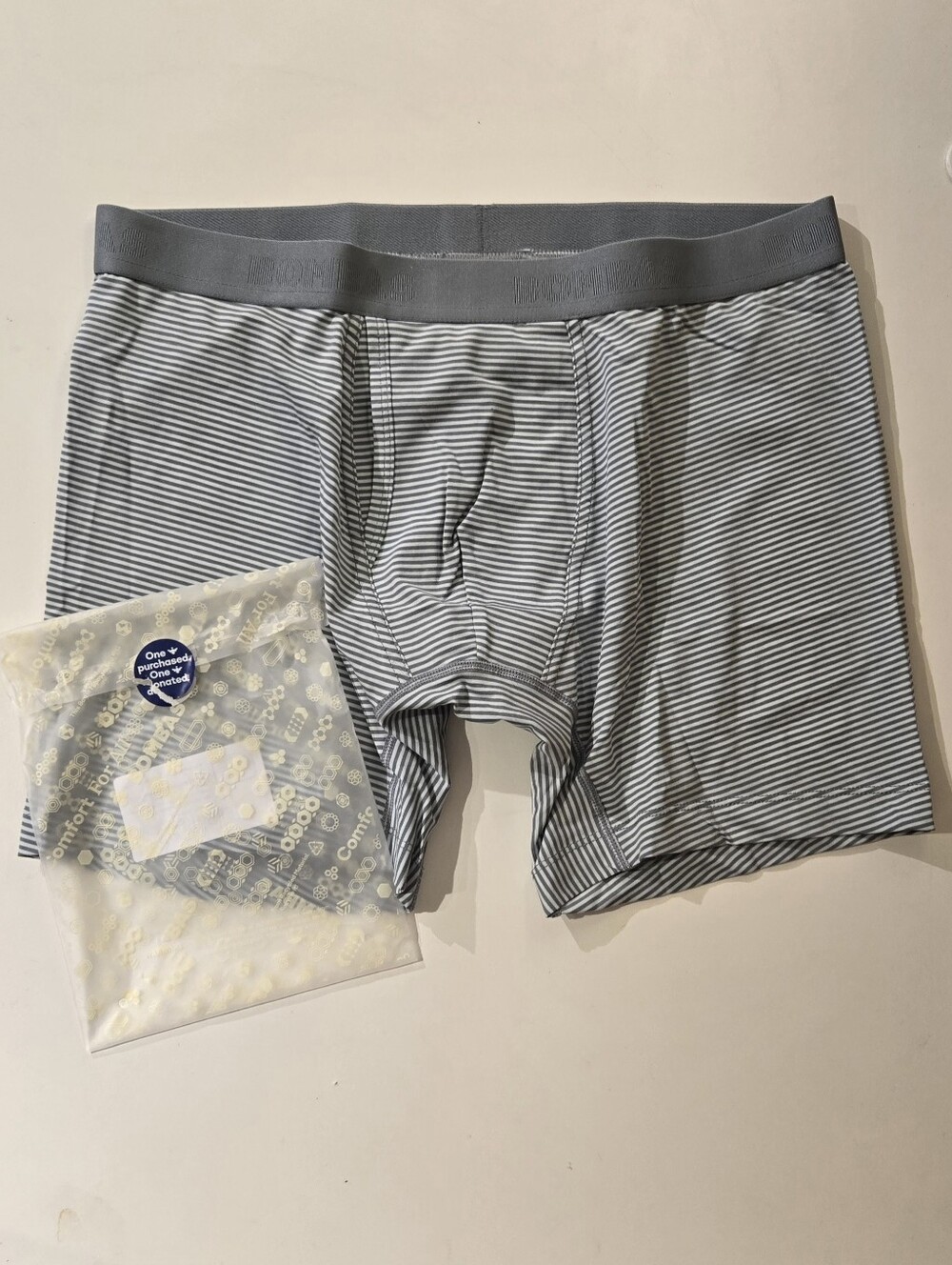 Bombas Cotton Modal Boxer Briefs Men’s Large Green/Grey New in Open Bag